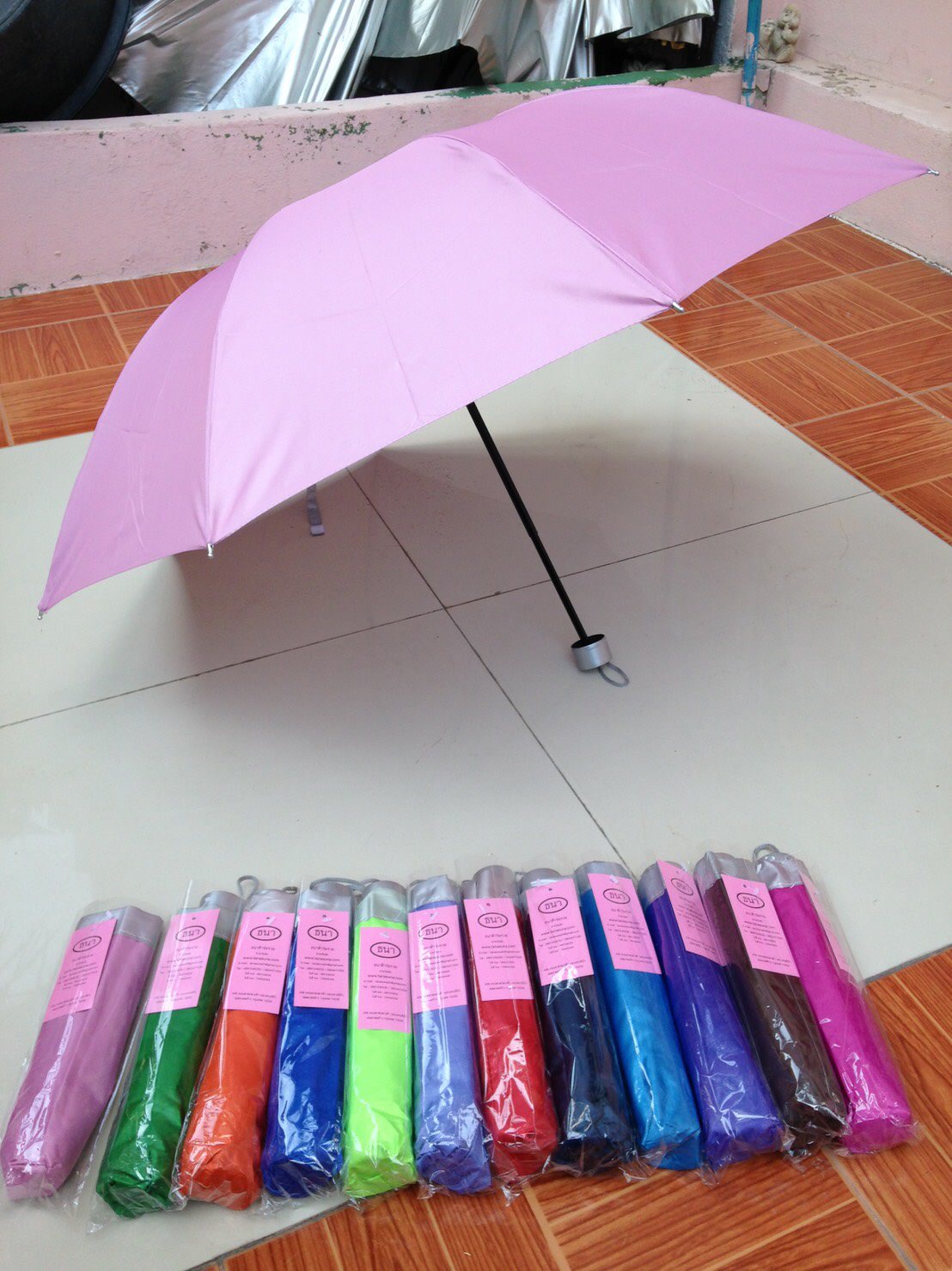 ร่มพับ3ตอนมียูวี8ก้าน