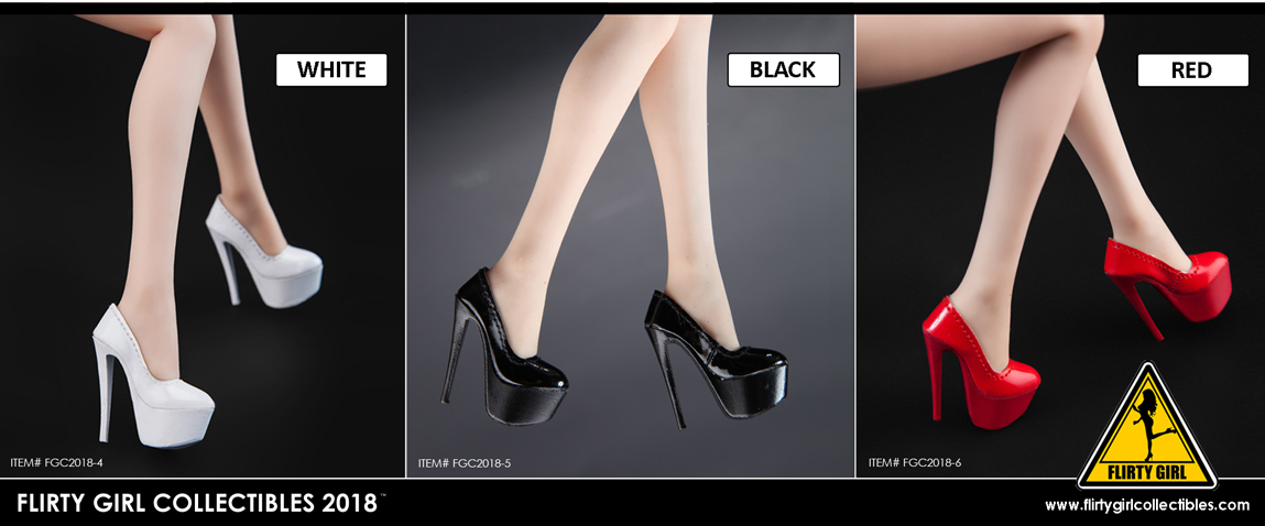 FLIRTY GIRL COLLECTIBLES FGC2018-4, 5, 6, 9 1/6 High Heel Female Shoes & Boots
