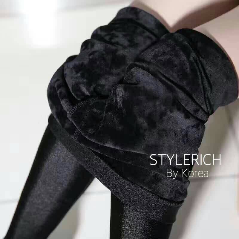 เลคกิ้งสไตล์เกาหลี เนื้อผ้าดี๊ดี ด้านในบุขน ใส่ไปที่อากาศหนาวๆได้เลย