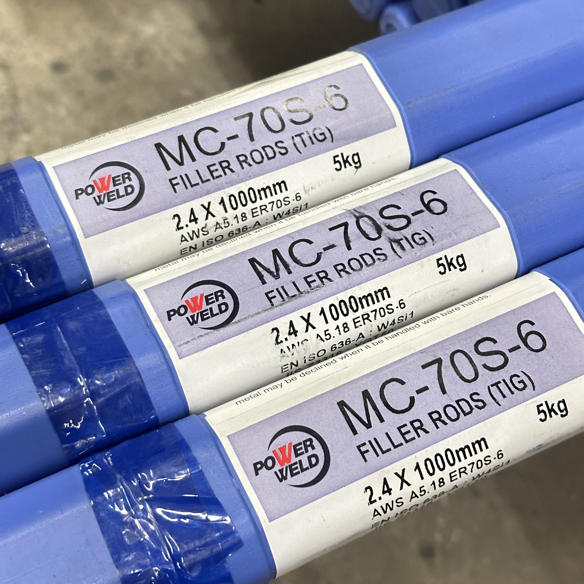 ลวดเชื่อม TIG POWERWELD MC70S-6 2.4MM