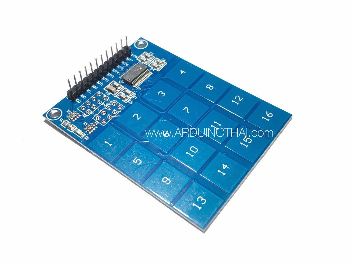 16-way capacitive touch switch (สวิตซ์สัมผัส TTP229)