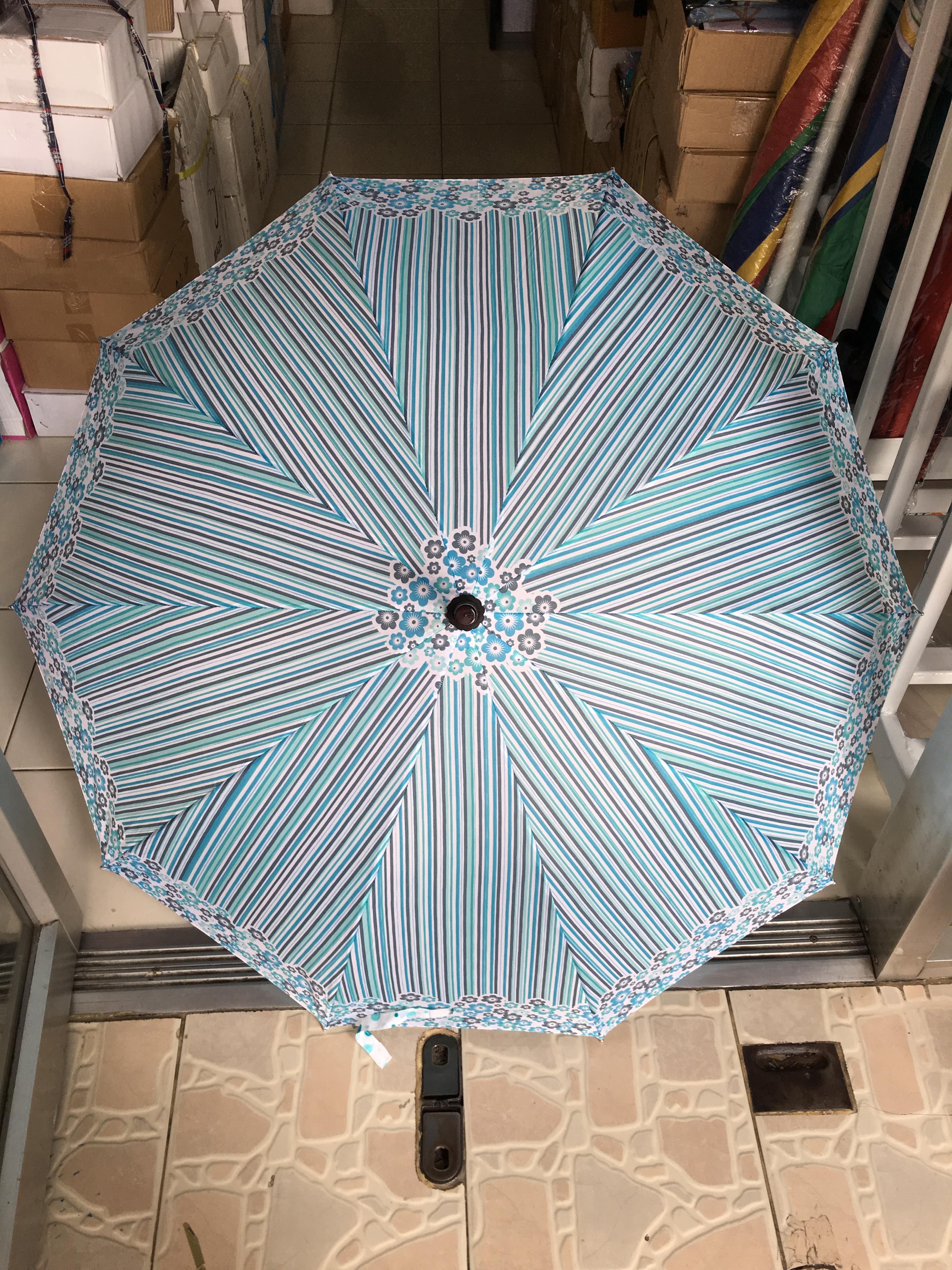 ร่มตอนเดียว22 8ก้านรหัสลายดอกไม้