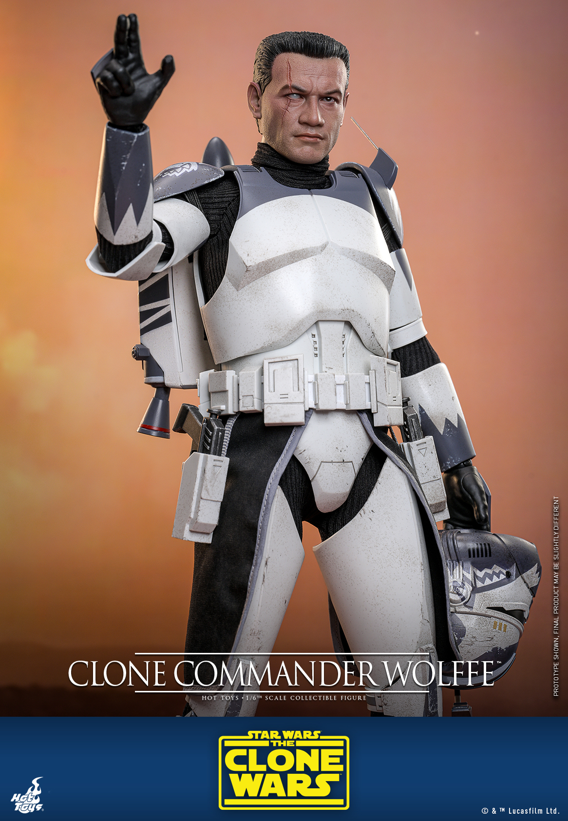 Hot Toys TMS141 Star Wars: The Clone Wars - Clone Commander Wolffe