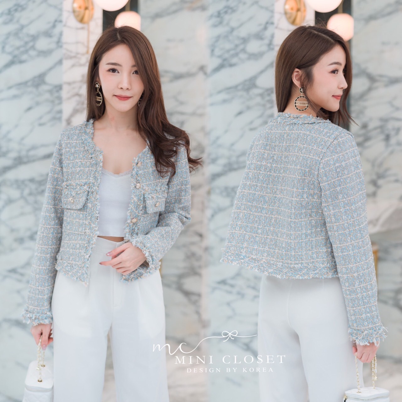 เสื้อคลุมทวีตสไตล์เกาหลี