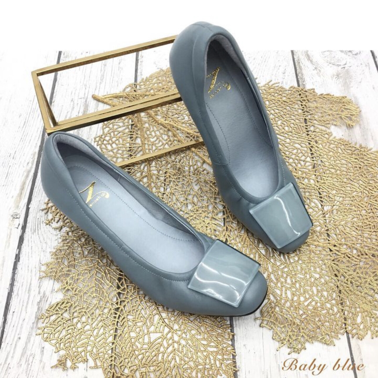 ทรงปกติ เปลี่ยนไซส์ได้-ไม่รับคืน Zenachoo รุ่น Linya สูง 2 นิ้ว รองเท้าหนังแกะแท้ ส้นเตารีด ทรงสวยนิ่มสบาย