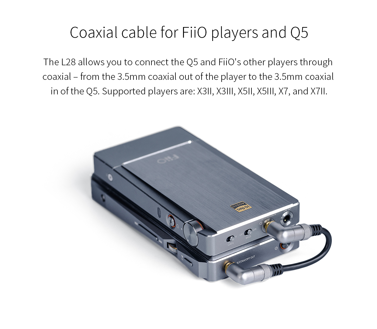 ขาย FiiO L28 สาย Coaxial สำหรับ FiiO Q5 และเครื่องเล่นพกพา FiiO