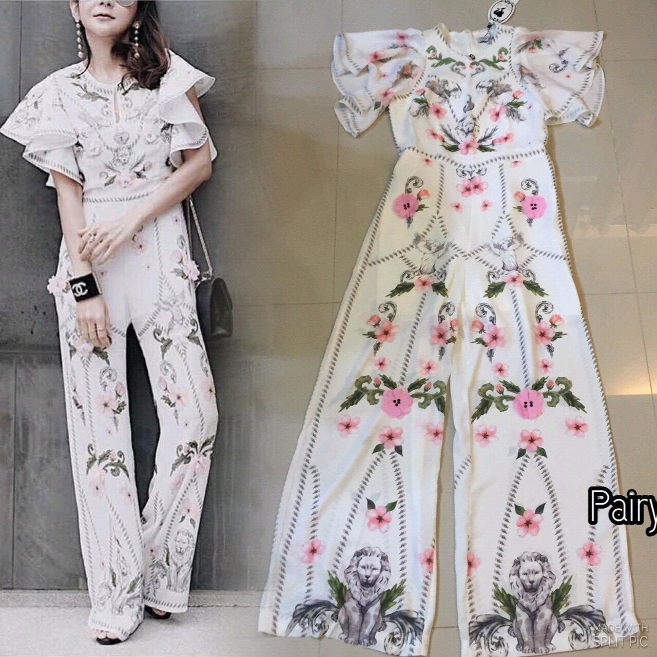 มาแร้วววว รุ่นที่ใครๆก็ถามมหา. จั้มสูทพิมลายโรมันแขนระบาย. เนื้อผ้าเบาใส่สบาย มีซับนะคะ งานหายากนะรู้ยังงง. สอยด่วนๆเด้ออ