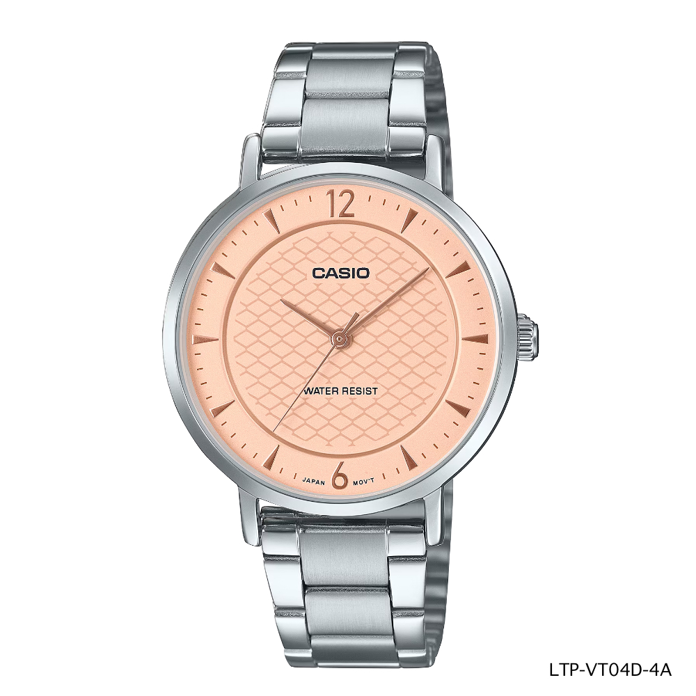 CASIO นาฬิกาข้อมือผู้หญิง รุ่น LTP-VT04D-4A LTP-VT04D-7A LTP-VT04D-1A LTP-VT04D-1A LTP-VT04D-2A LTP-VT04L-7A1 LTP-VT01L-7A2