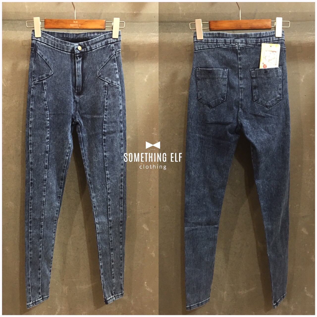 สกินนี่ยีนส์ฟอกสีสวย เนื้อนิ่มใส่สบาย เอวสูง มีกระเป๋าหลัง 2 อัน ทรงสวยค่ะ