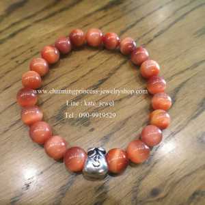 Tiger Eye Orange ไทเกอร์อายสีส้ม 8 มม ปกป้องคุ้มครอง มักจะเป็นผู้ชนะในการแข่งขัน และผู้ที่ดวงตกอยากหนุนดวงให้ดีขึ้น ประดับ“ถุงเงิน”เงินแท้ สัญลักษณ์แห่งความมั่งคั่งและร่ำรวย