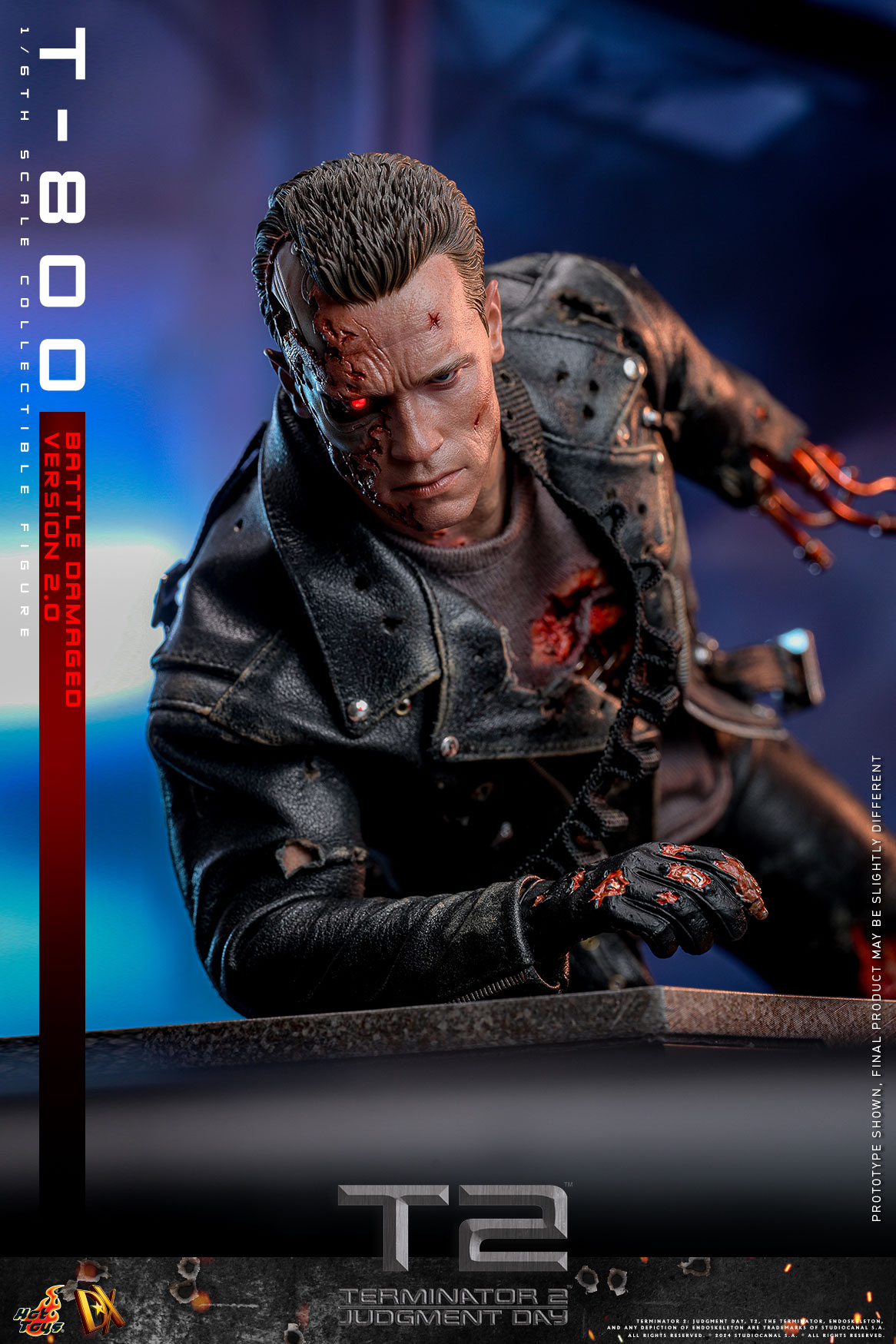 Hot Toys DX46 Terminator 2: Judgment Day - T-800 (Battle Damaged Version 2.0)