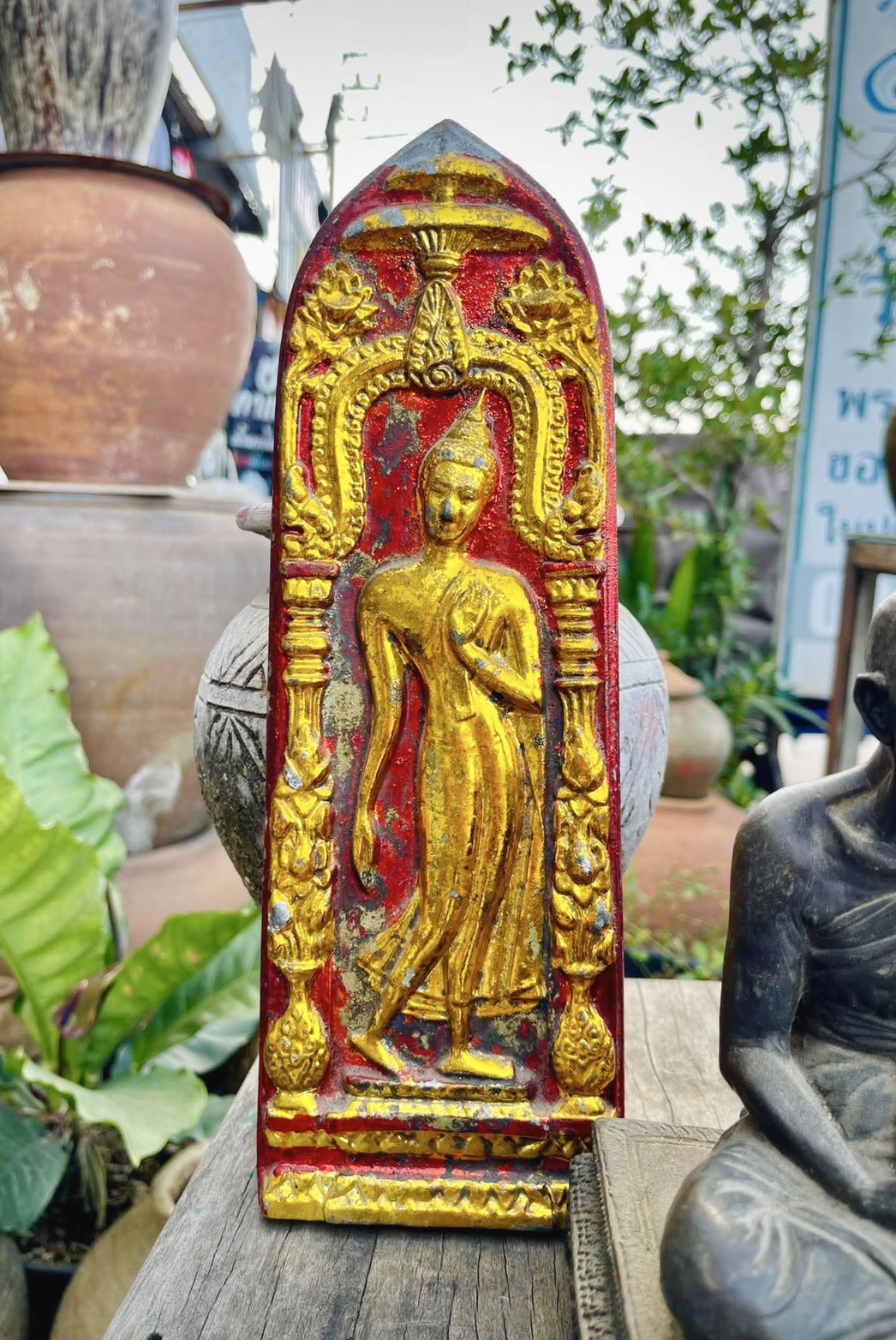 หลวงพ่อขอม วัดไผ่โรงวัว พระกำแพงศอก ปางลีลา ปี2505