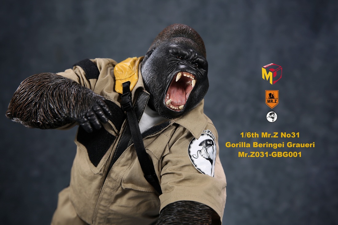 Mr.Z MRZ031-GBG001, 002 Animal Model - Gorilla Beringei Graueri (Black&White)