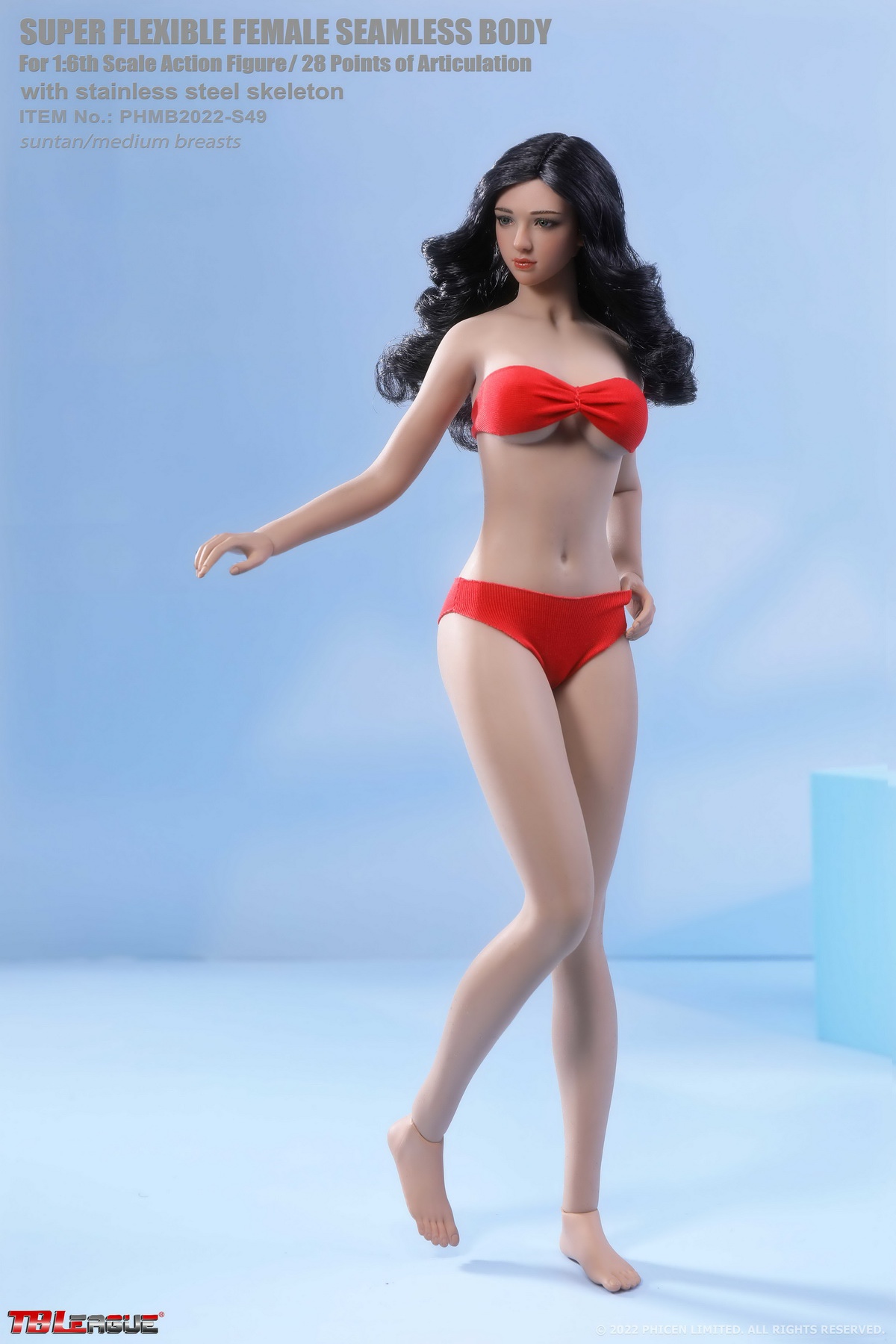 TBLeague PHMB2022-S49A 1/6 Suntan Medium Breasts Body