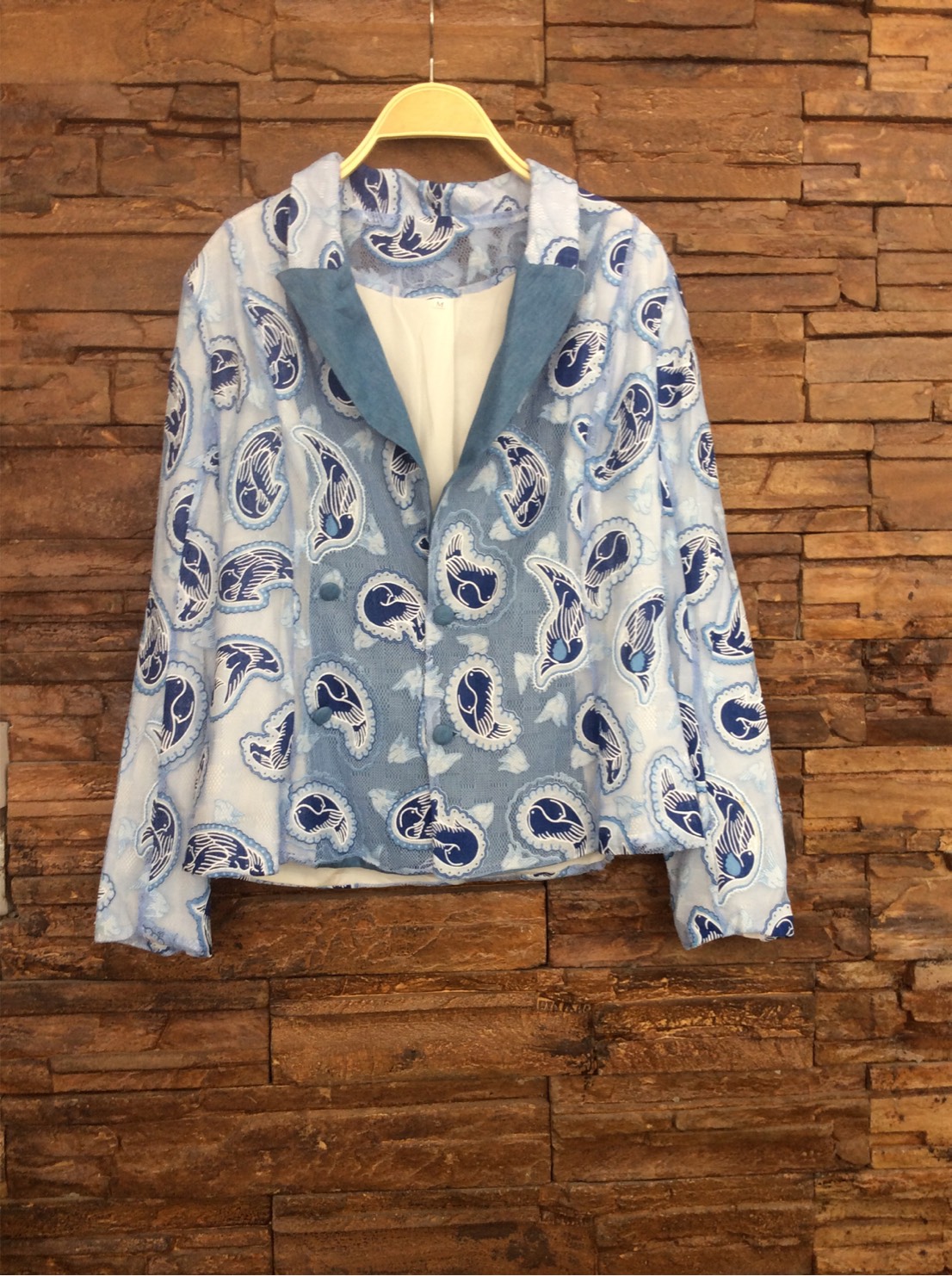 Blazer เสื้อสูท เสื้อคลุมสียีนส์ฉลุลายสไตล์Kloset