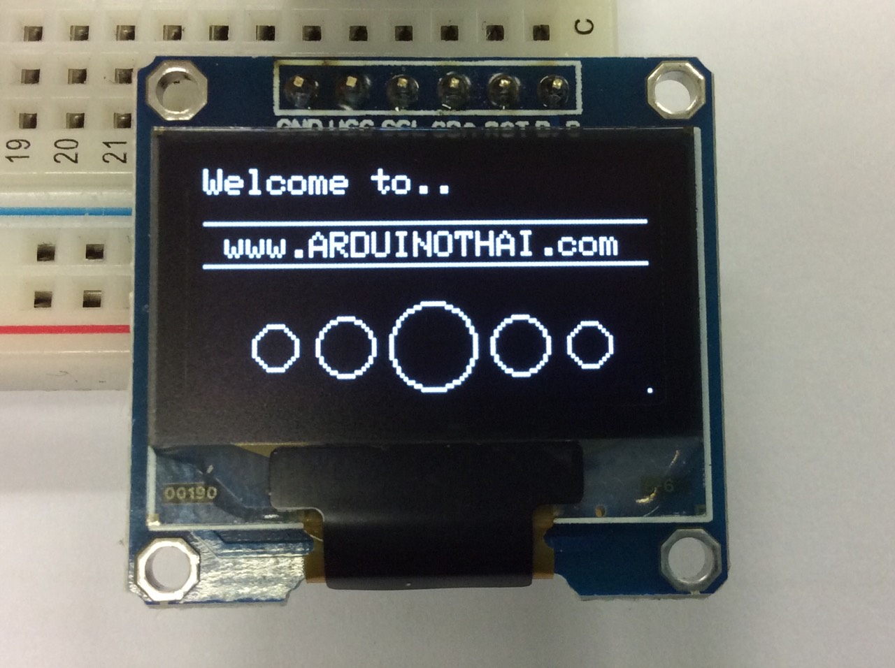 OLED Display Module White (SPI 128X64 pixels 0.96")