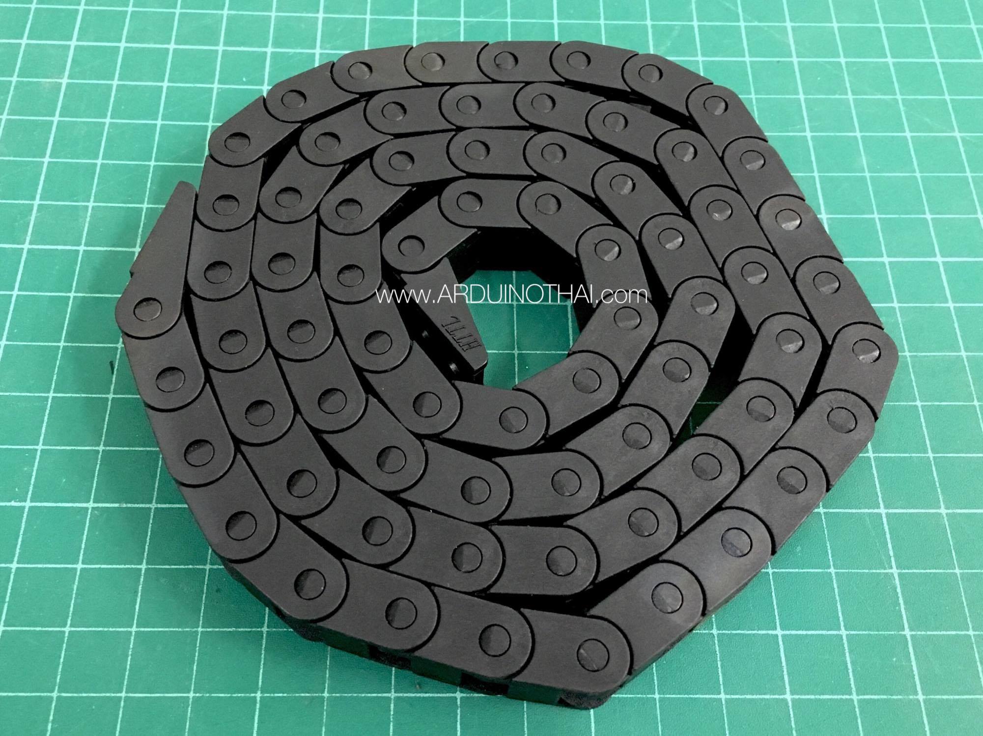 รางกระดูกงู ร้อยสายไฟ Chain carrier cable 7x7 (ขนาดเล็กยาว1เมตร)