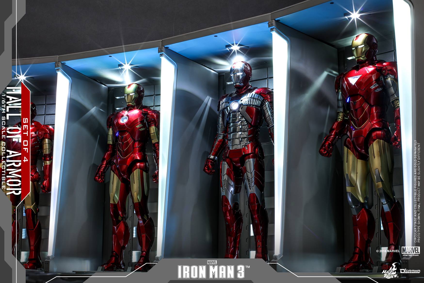 Hot Toys DS001C IRON MAN 2 - HALL OF ARMOR (Set of 7)