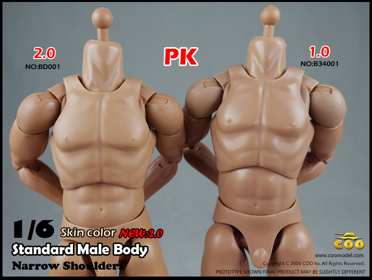 COOMODEL BD001, BD002 Narrow shoulders male Body 2.0