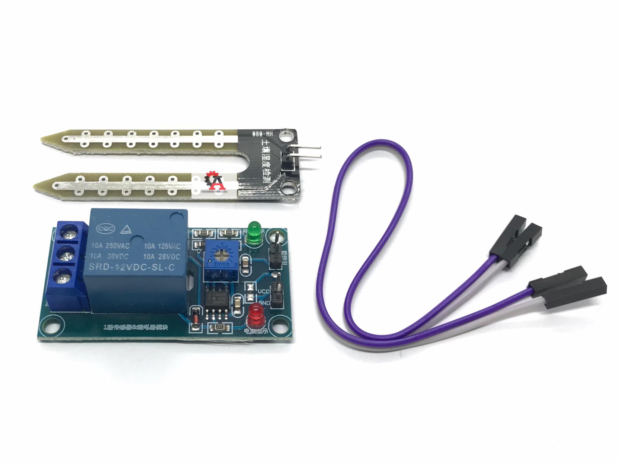 Soil Moisture Sensor + Relay โมดูลวัดความชื้นในดินพร้อมรีเลย์ควบคุม สต็อกไทยส่งไว