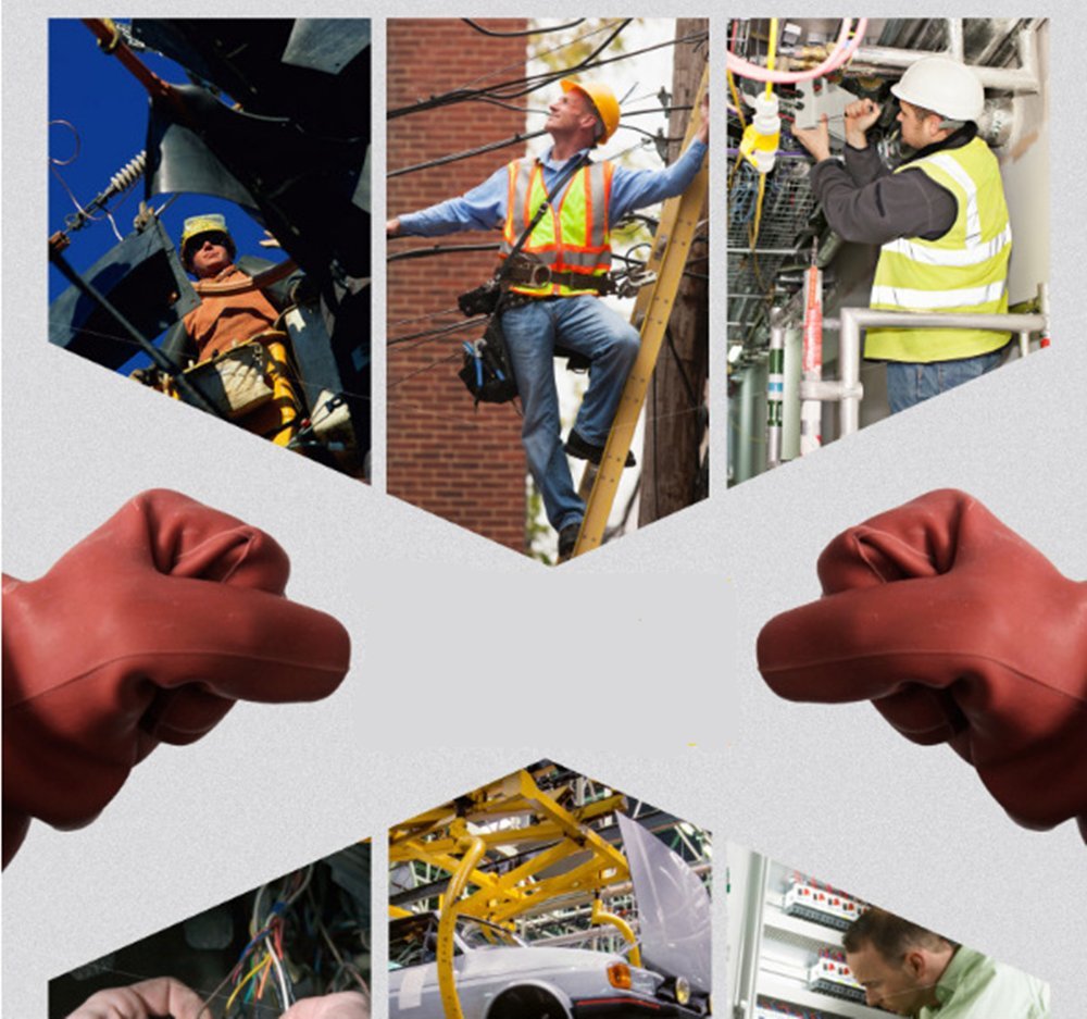 OT28 ถุงมือกันไฟดูด กันน้ำ กันไฟฟ้าแรงสูง 12 KV อุปกรณ์ช่วยช่างไฟให้ปลอดภัย