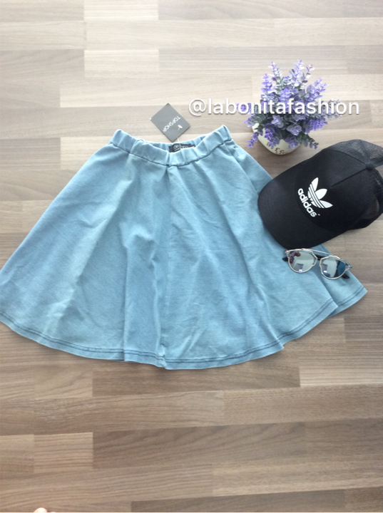 กระโปรงยีนส์ผ้าฟอกแบบคุณโฟร์ คุณเนย คุณก้อยใส่ แบรนด์Topshop