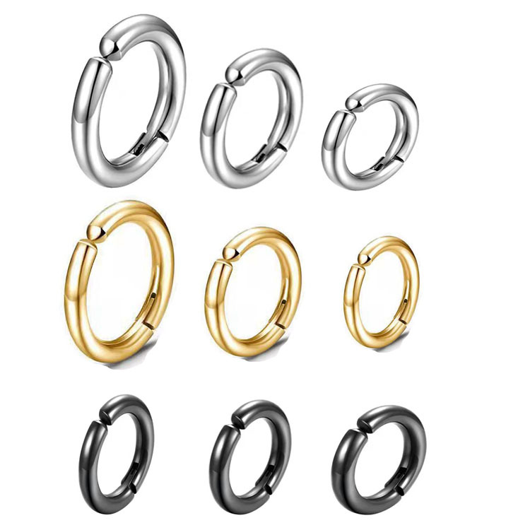 ต่างหูหนีบ หนีบได้ทุกตำแหน่งของใบหู Cilp hoop ไม่เจาะหูก็สวยได้ (ราคา/คู่)_EC299