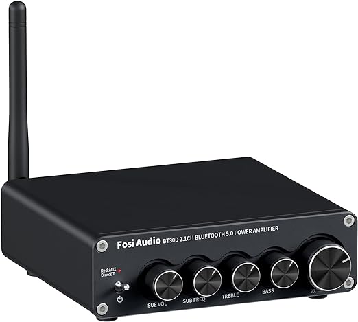 Fosi Audio BT30D Bluetooth Amplifier 2.1 Channel ชิป TPA3116D2 x2 ปรับ Bass Treble Sub Freq Volได้ ประกันศูนย์ไทย