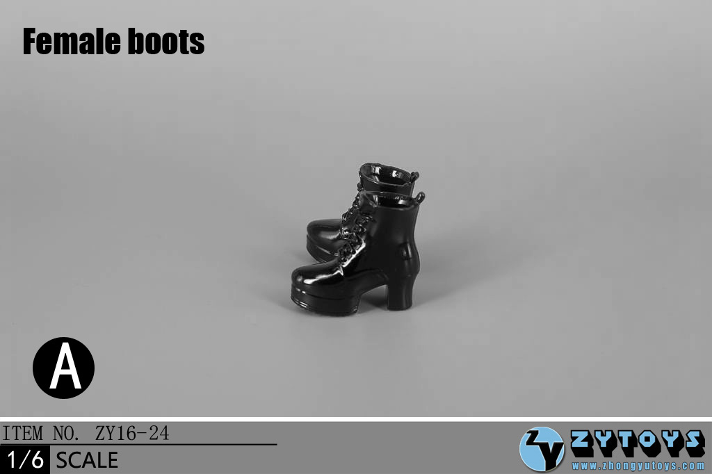 ZY Toys ZY16-23A Men's Leather Boots Black