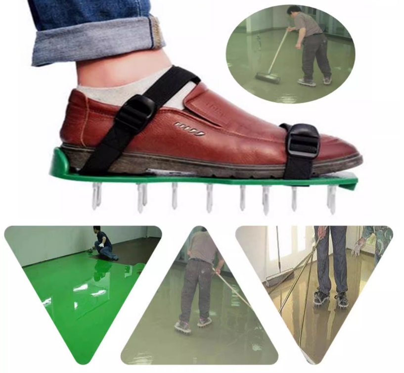 OT226 รองเท้าหนาม กันรอย กันลื่น สำหรับใส่ ทาสี พื้นอีพ็อกซี่ รองเท้าก่อสร้าง