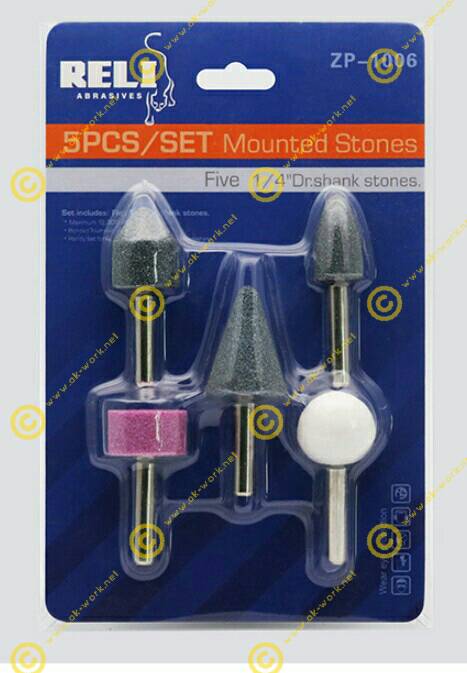 DG20 ชุดหินเจียรอมยิ้ม แกน 6 มิล 5 ดอก