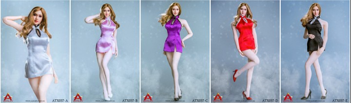 ACPLAY ATX037-A ,C,D,E Sexy lady short backless cheongsam