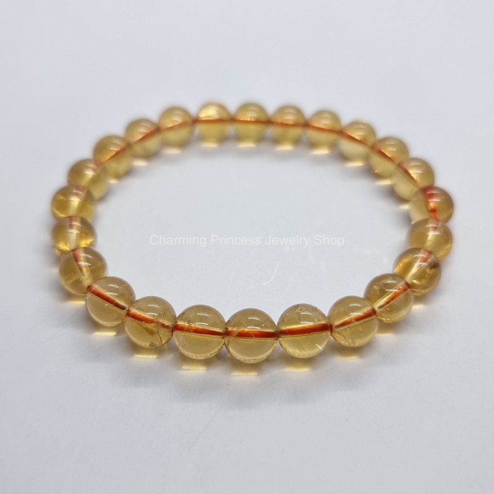 Citrine AAA หรือ ซิทริน 8 มม อัญมณีประจำราศีพิจิก