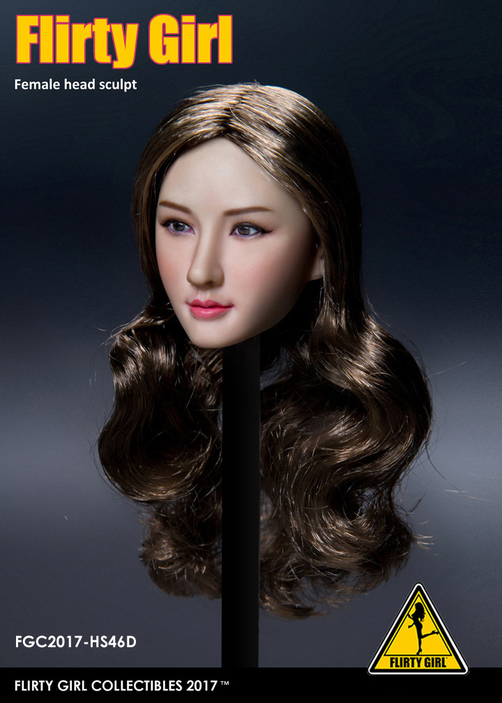 Flirty Girl FGC2017-HS46A, B, D Female Head sculpt