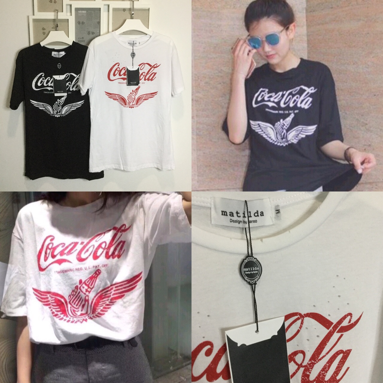 เสื้อยืดโค้กCoca Cola แต่งขาดๆเซอร์ๆ