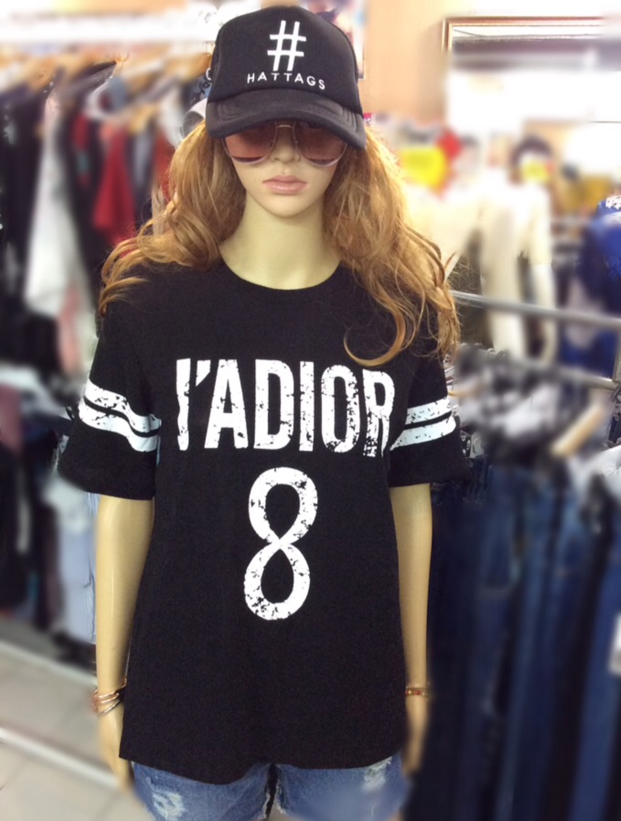 🦋เสื้อยืดสไตล์เกาหลี ผ้าวิ้งๆวาวๆ สกรีน J'ADIOR 8 เนื้อผ้านุ่มนิ่มใส่สบาย