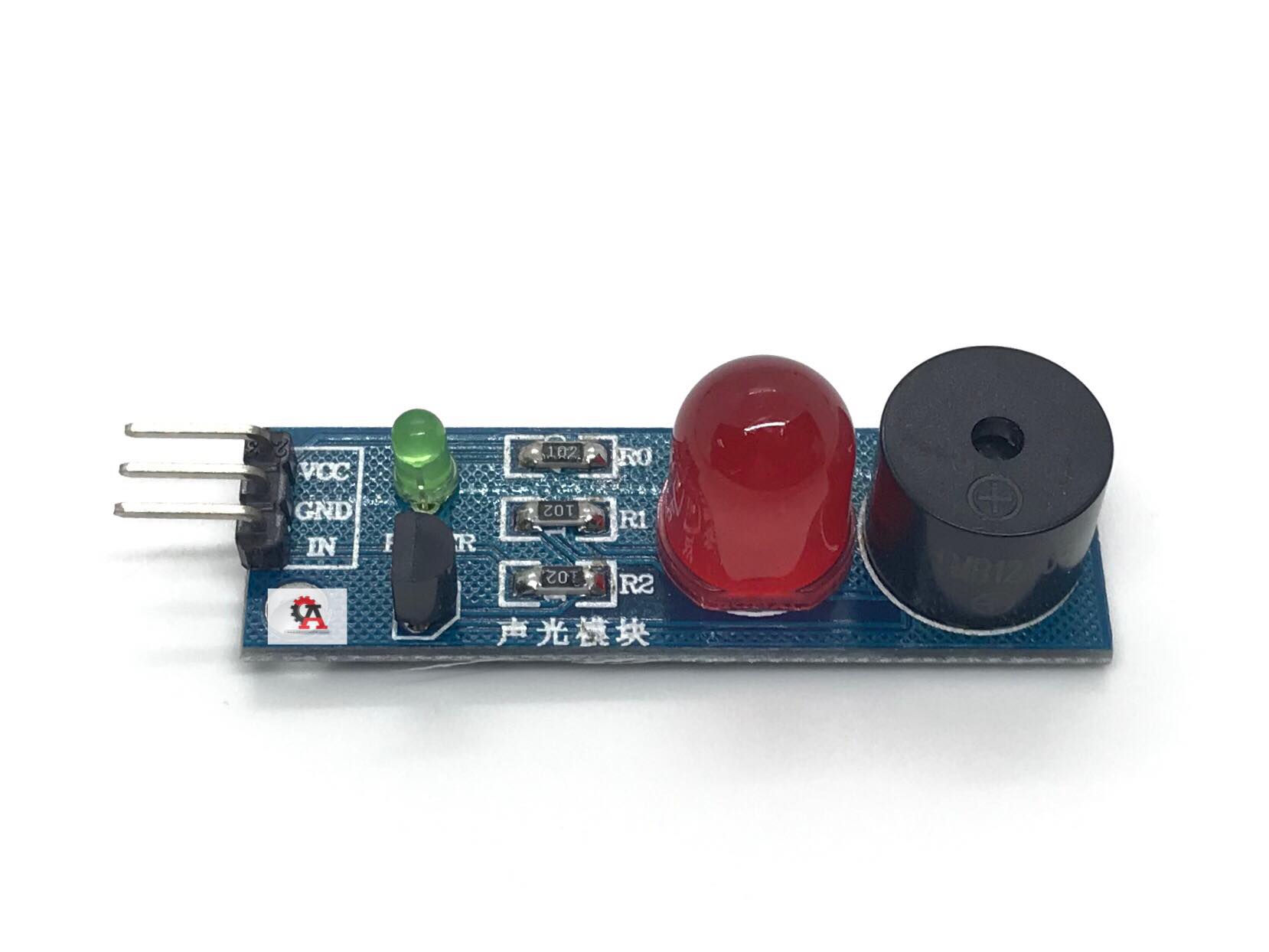 Sound and light alarm Module 3-5V โมดูลแจ้งเตือนพร้อมไฟ LED สีแดง ขนาด 10 mm สต็อกไทยส่งไว
