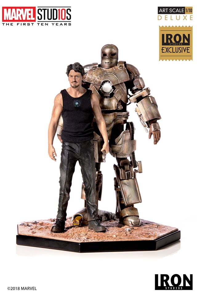 Iron Studios Deluxe Art Scale 1/10 Tony Stark & Mark I (EX)