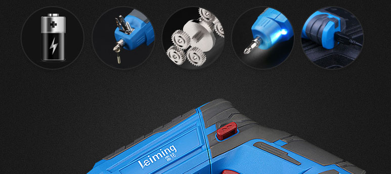 SCP04 ชุดไขควงไฟฟ้าคุณภาพสูง Leming 4.2v USB Charge Li-ion Battery