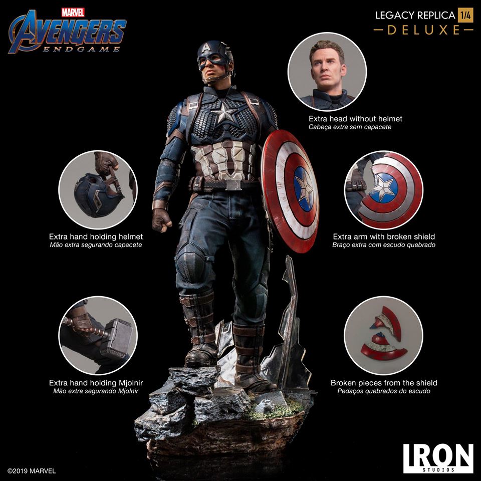 Iron Studios Deluxe Legacy Replica 1/4 Avengers: Endgame - Captain America