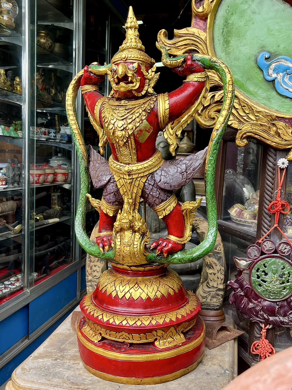 พญาครุฑยุดนาค ครุฑยุดนาค ครุฑตั้งโต๊ะบูชา