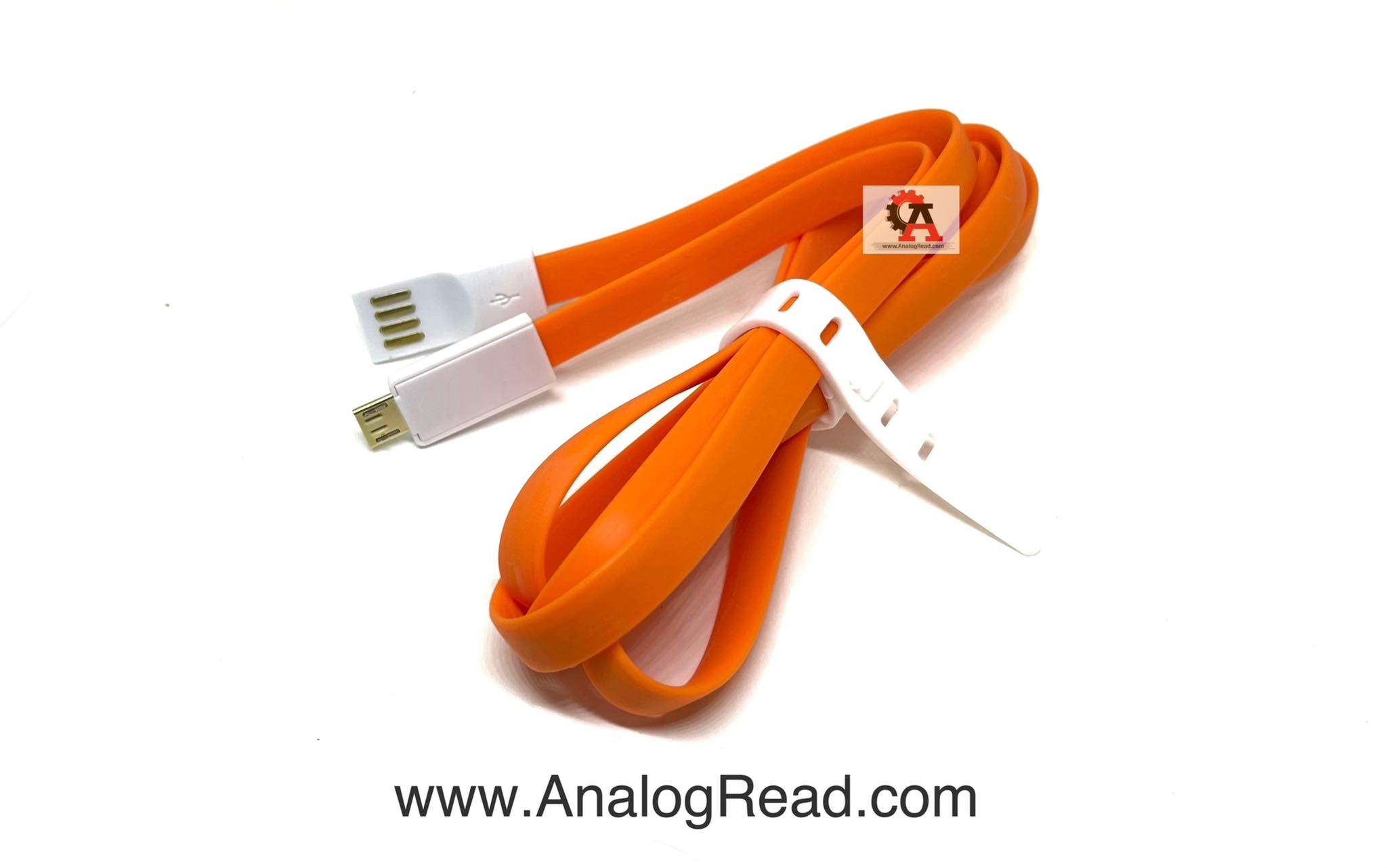 Micro Silicone USB Cable (Orange) 1m