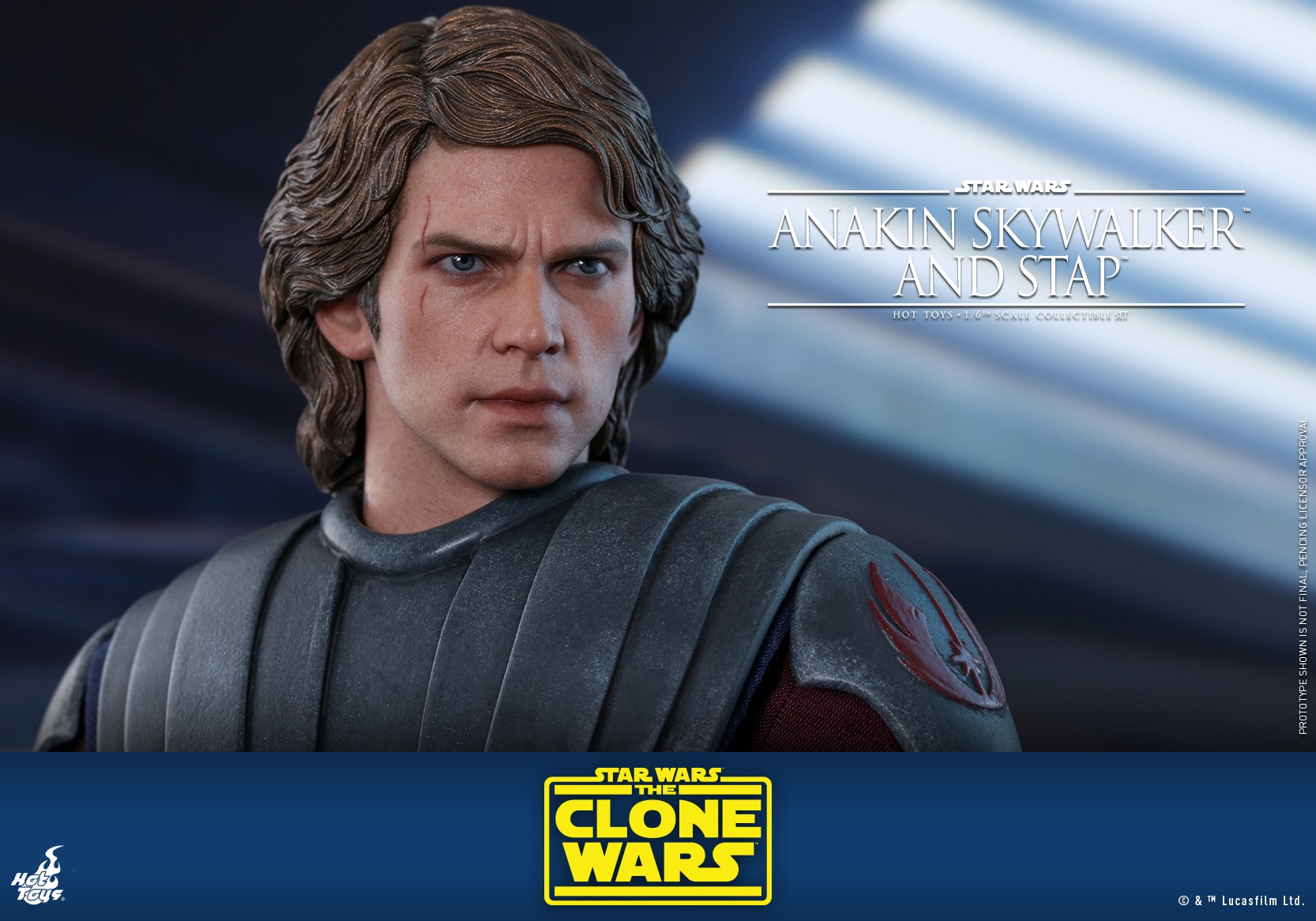 Hot Toys TMS020 1/6 Star Wars: The Clone Wars - Anakin Skywalker And Stap (Special Edition Bonus)