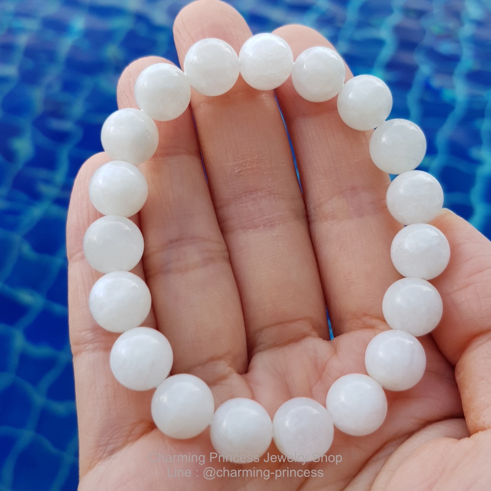 ราศีเมถุน หินนำโชคราศีเมถุนหรือผู้ที่เกิดเดือนมิถุนายน Moonstone มูนสโตน 10 มม (15 มิถุนายน – 14 กรกฎาคม)