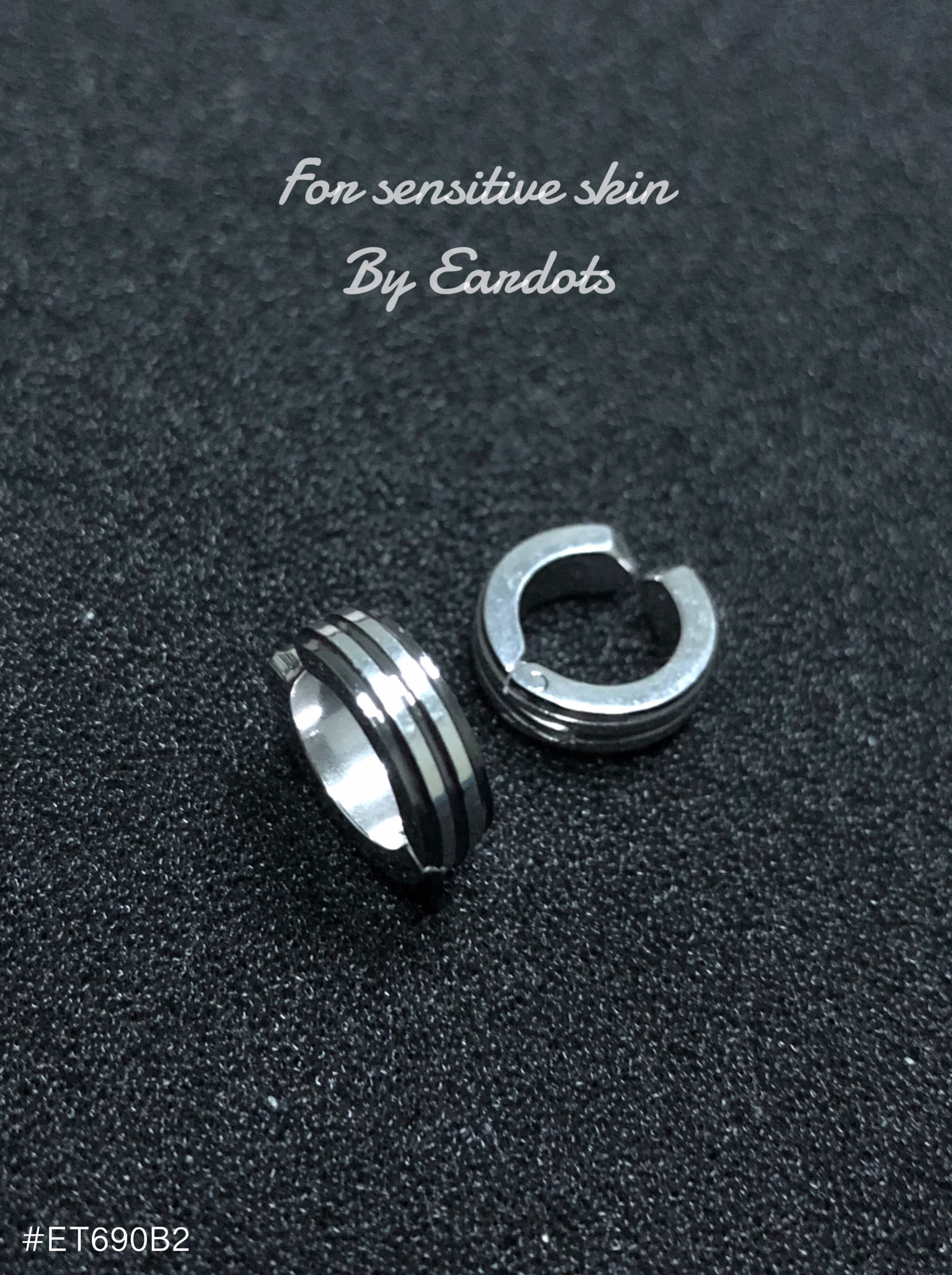 ต่างหูหนีบ หนีบได้ทุกตำแหน่งของใบหู Cilp Titanium ไม่เจาะหูก็สวยได้ (ราคา/คู่)_EC690