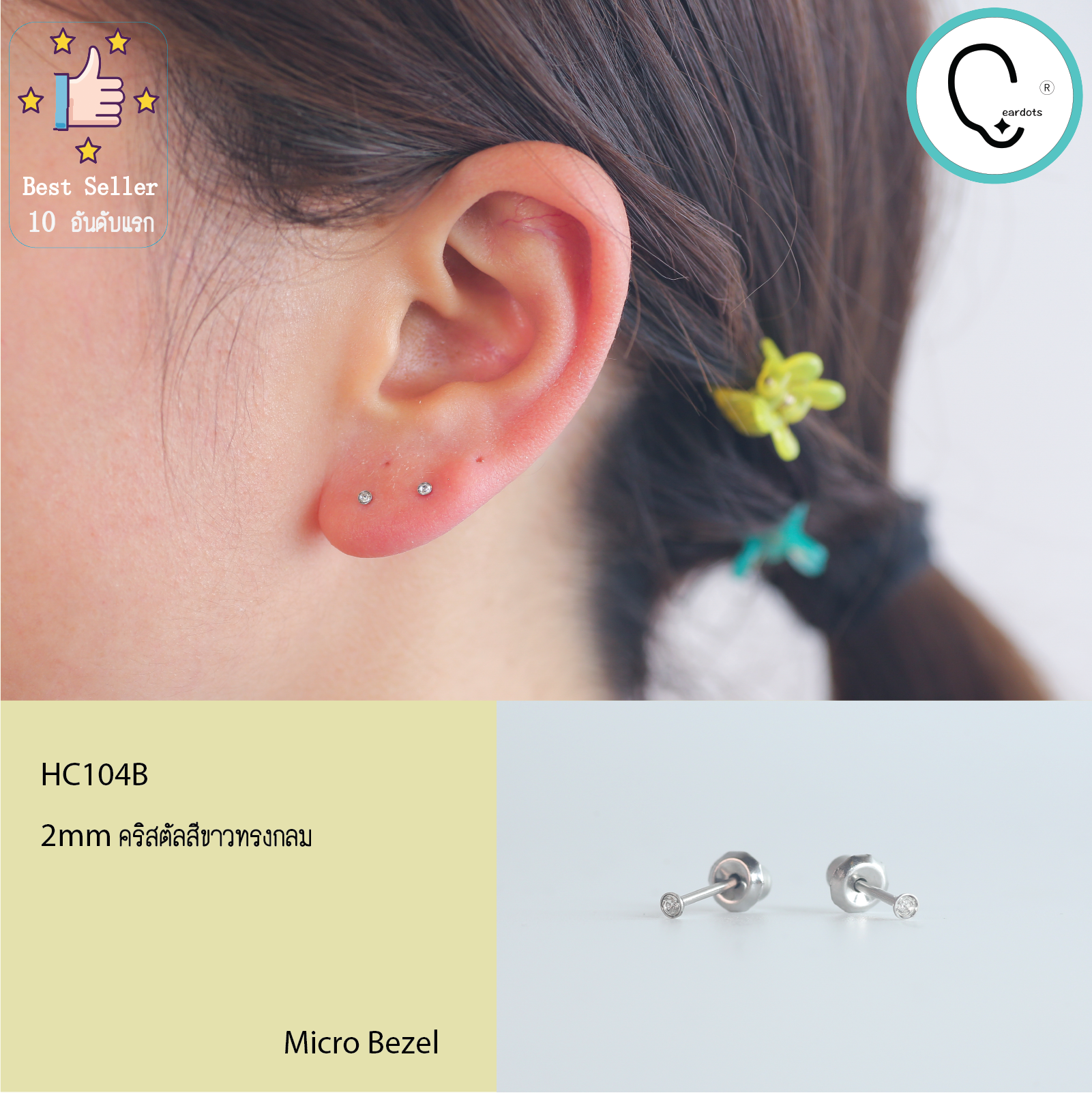 (สำหรับเจาะ)แป้นหมวก bezel 2/3/4 mm แพคเกจปลอดเชื้อ ปลอดภัย100%