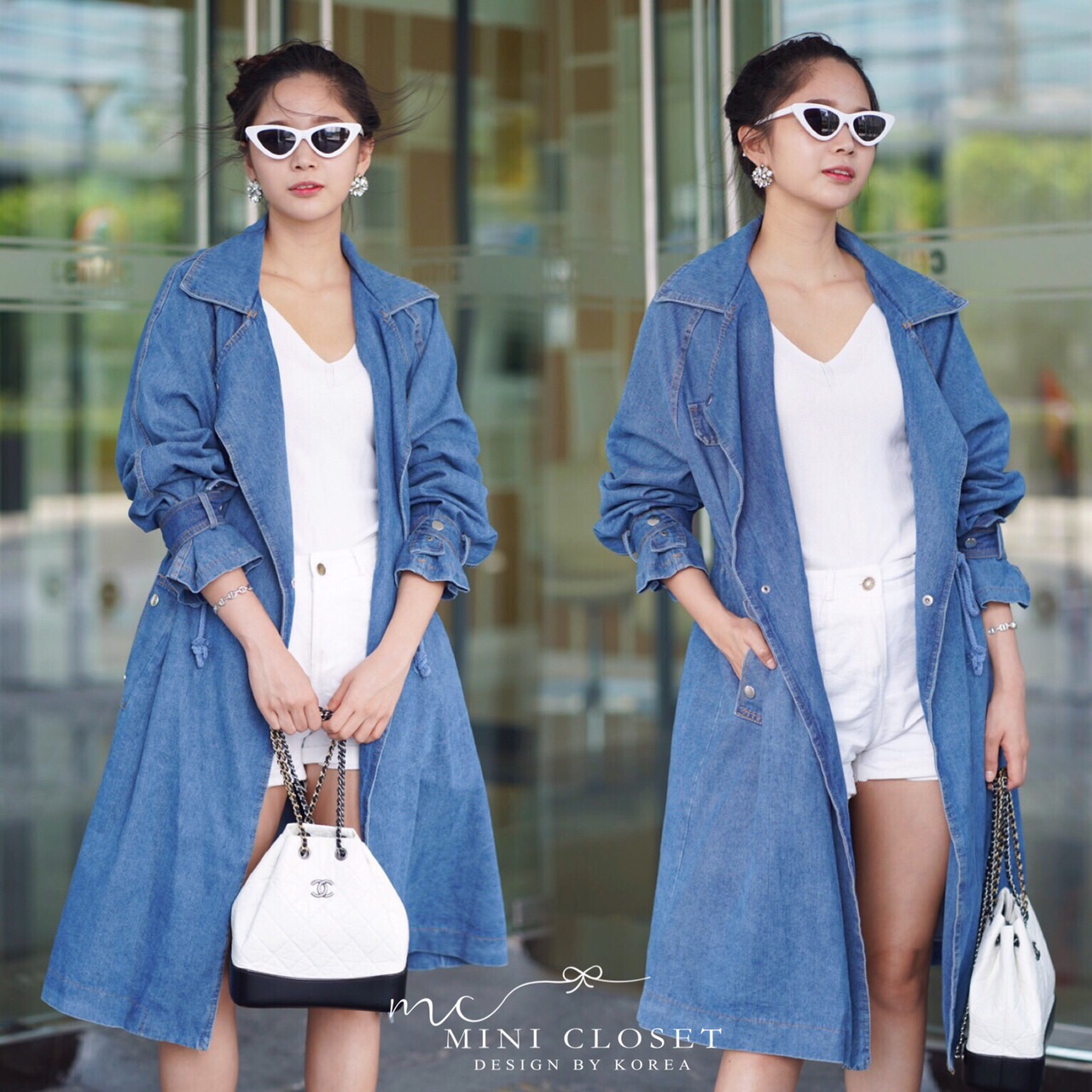 เสื้อคลุมยาวผ้ายีนส์