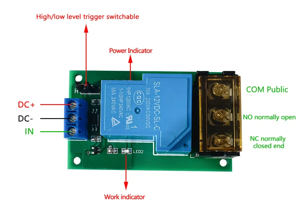 OT152 รีเลย์ โมดูล Relay Module 1ช่อง 12V/2424V 30A NO NC **เลือก V ก่อนซื้อ