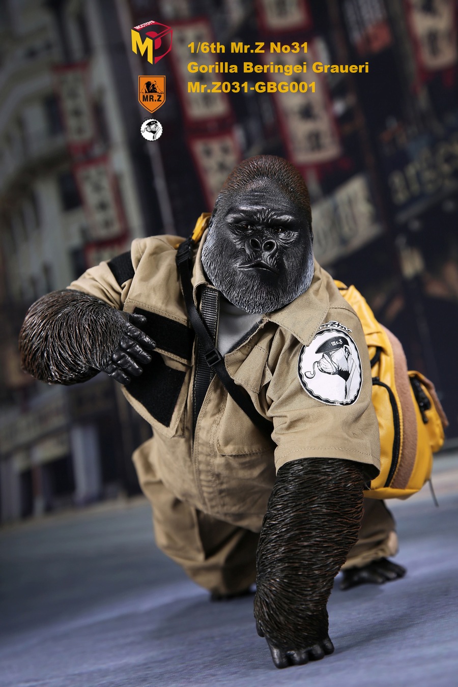 Mr.Z MRZ031-GBG001, 002 Animal Model - Gorilla Beringei Graueri (Black&White)