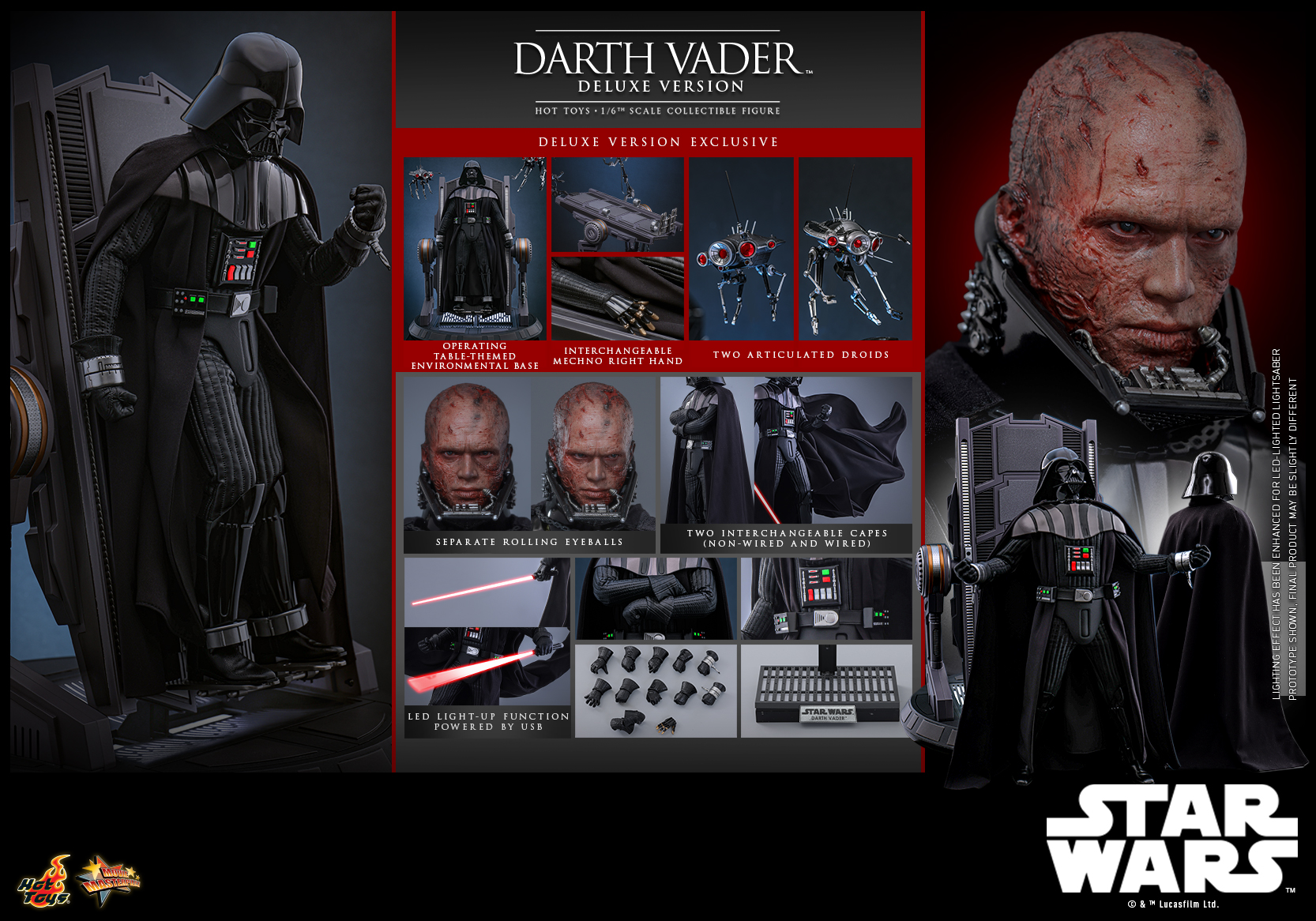 Hot Toys MMS811 Star Wars Revenge of the Sith - Darth Vader (Deluxe Version)
